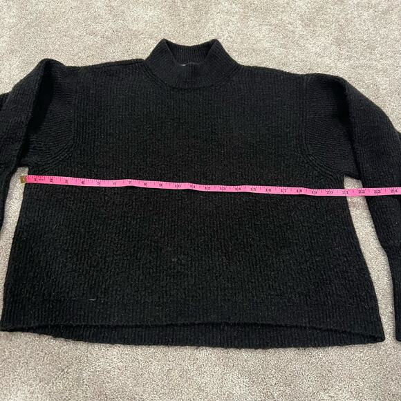 L'academie Revolve Cropped Crewneck Sweater Black Chunky Knit Size‎ S - Picture 9 of 9